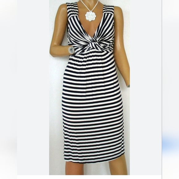 Spense Dresses & Skirts - SPENSE Tank Dress Stretchy Casual Blue & White Stripes-Large